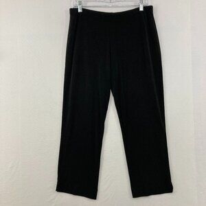 Clara Sun Woo size 1X Black Stretch knit Slim Leg Pull-on Cropped Pants